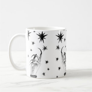 Mug Femmes sorcière arrière - plan avec étoiles, so