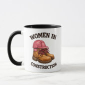 Mug Femmes sur des bottes de travail de construction e (Gauche)