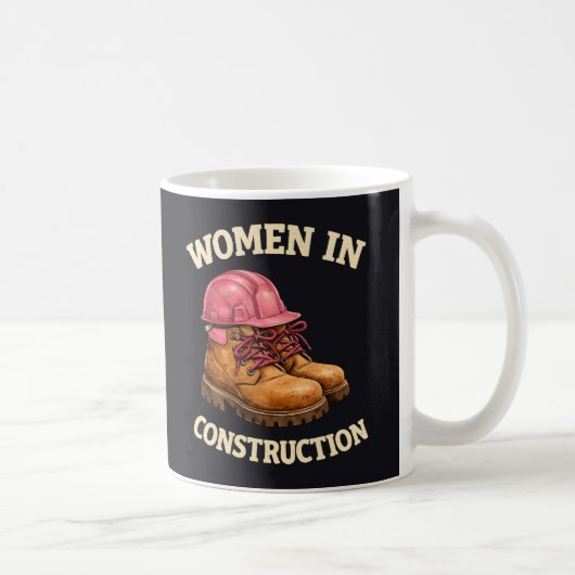 Mug Femmes sur les chantiers de construction en bottes (Droite)