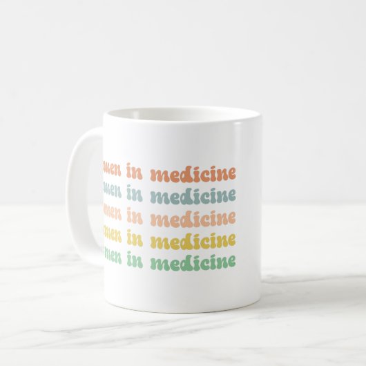 Mug Femmes sur mesure en médecine Rétro future infirmi (Devant gauche)