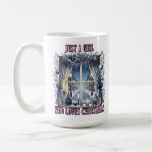 Mug Fenêtre de Noël Charmant Avec Vue Sur Neige (Gauche)