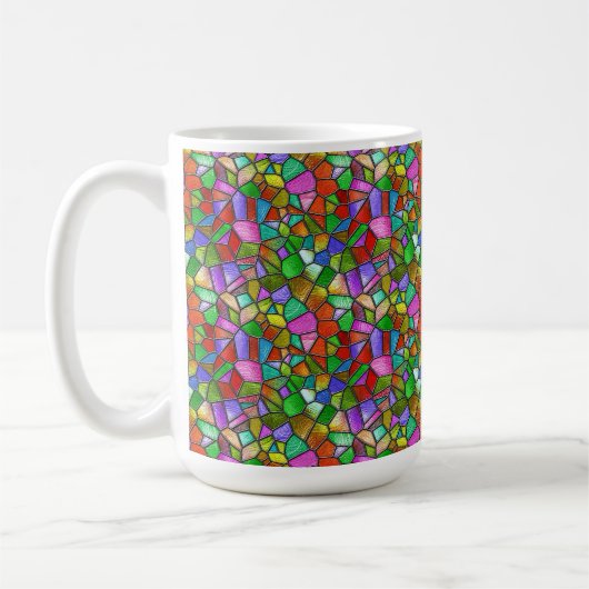 Mug Fenêtre de verre coloré abstrait (Gauche)