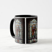 Mug Fenêtre en verre teinté de St George - monogramme (Devant gauche)