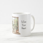 Mug Fenêtre Roses Rouges (Devant droit)