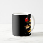 Mug Fennec Fox Santa Sleigh Flying Funny Magical Chris (Devant droit)