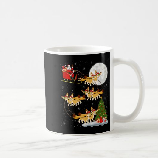 Mug Fennec Fox Santa Sleigh Flying Funny Magical Chris (Droite)