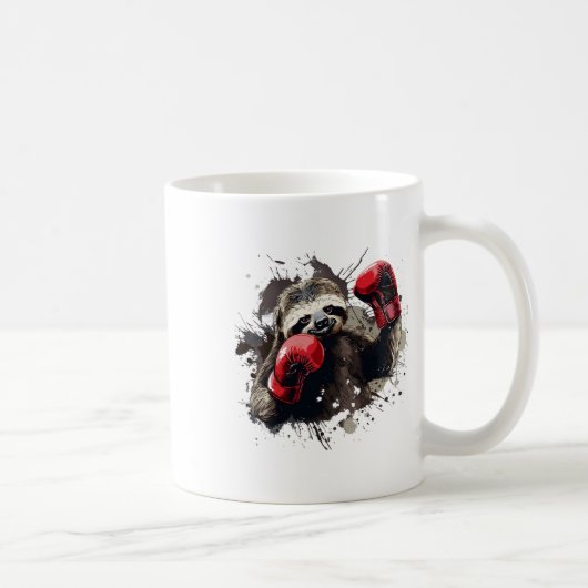 Mug Fente De Boxe Avec Gants De Boxe Kickboxing Funny (Droite)