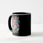 Mug Feral Girl Summer Beach Funny Raccoon (Devant gauche)
