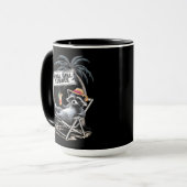 Mug Feral Girl Summer Beach Funny Raccoon (Devant gauche)