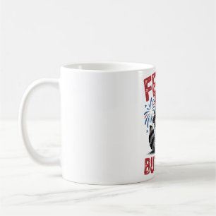 Mug Feral Mais Free Raccoon Conception patriotique