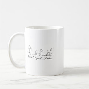 Mug Ferme Animal Agriculteur Chèvre Poulet Plante Dame