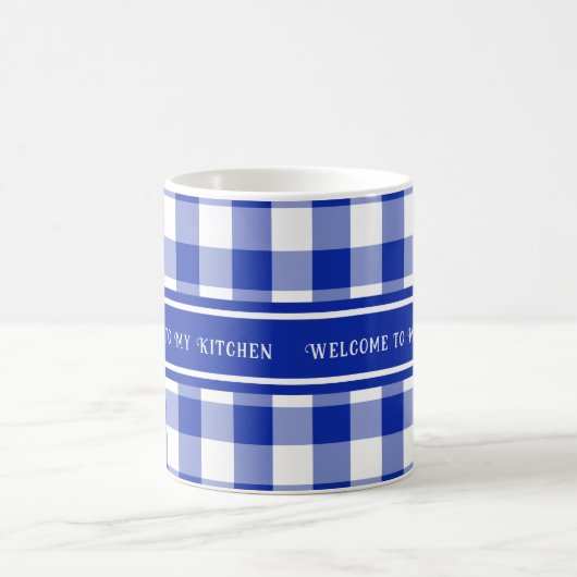 Mug Ferme Bleu Blanc Plaid Musique (Centre)
