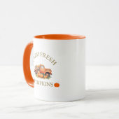 Mug Ferme citrouilles d'aquarelle fraîche automne (Devant gauche)