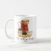 Mug Ferme confortable Russe Aquarelle vacances (Gauche)