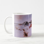 Mug Ferme couverte de neige d'hiver grande grange roug (Gauche)