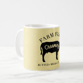 Mug Ferme Creamery Chauve de vache Silhouette (Devant gauche)