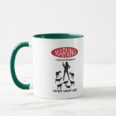 Mug Ferme d'avertissement FUNNY patrouillée par Crazy  (Gauche)