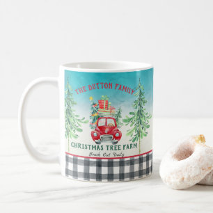Mug Ferme de camions-camionnettes de Noël personnalisé