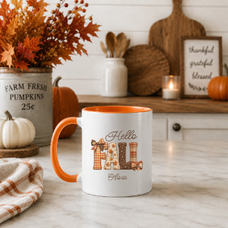 Mug Ferme de campagne Bonjour l'automne personnalisé