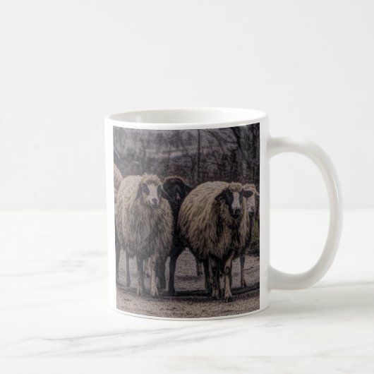 Mug Ferme de ferme de campagne rustique troupeau de mo (Droite)