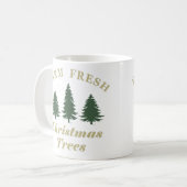 Mug Ferme de pins de Noël frais (Devant gauche)