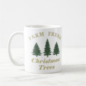 Mug Ferme de pins de Noël frais (Gauche)