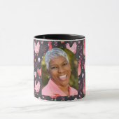 Mug Ferme de poules de coq noir rouge rose photo (Centre)