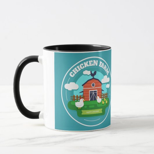 Mug Ferme de poulet à deux tons (Gauche)