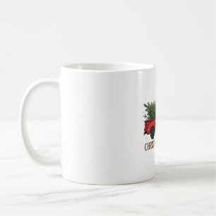 Mug Ferme de sapins de Noël camion vintage vacances