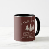 Mug Ferme des arbres de Noël frais (Devant droit)