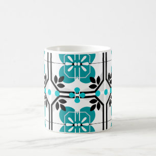 Mug Ferme en mosaïque turquoise portugaise