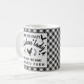 Mug Ferme folle de Madame Hen Plaid Country Custom de (Devant gauche)