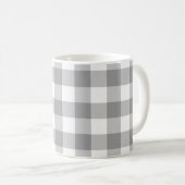 Mug Ferme Gris Buffalo Check Plaid Rustique (Devant droit)
