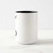 Mug Ferme-La ! Café du bureau de chat noir insulte (Centre)