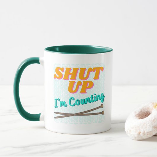 Mug Ferme-la, je compte la boue (Avec donut)