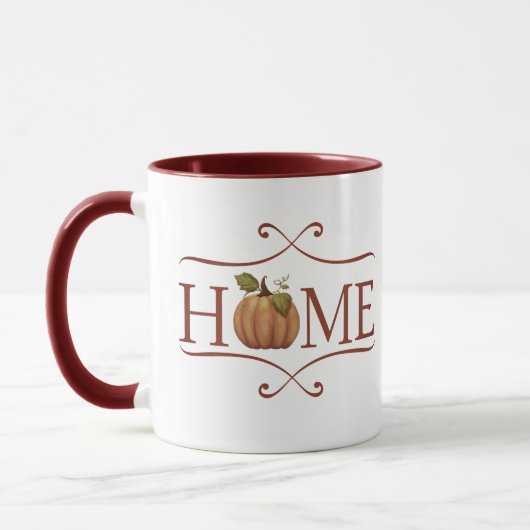 Mug Ferme moderne "Accueil" Automne cosy (Gauche)