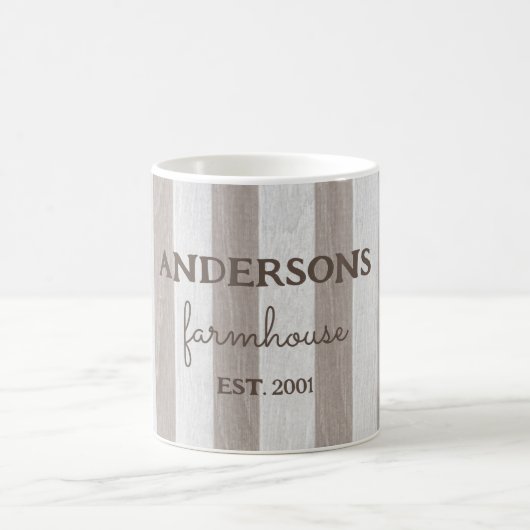 Mug Ferme personnalisée bois rustique (Centre)