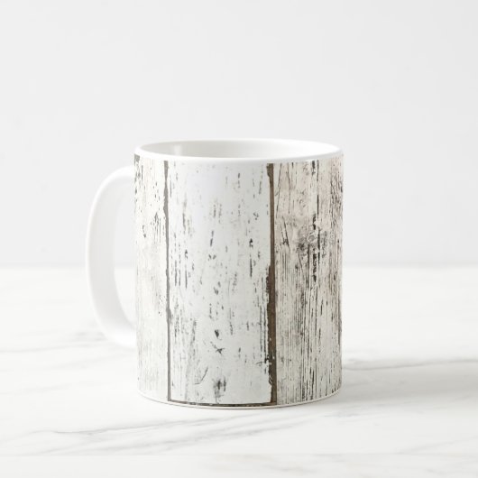 Mug ferme rustique grange beige gris blanc bois (Devant gauche)