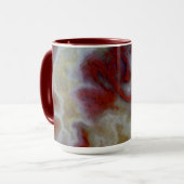 Mug Fermer la dalle d'Agate de la mousse rouge (Devant gauche)