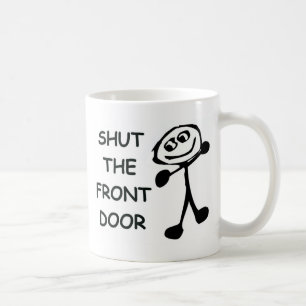 Mug Fermer le dessin de la porte d'entrée