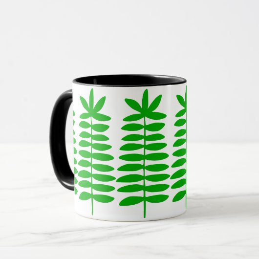 Mug Fermes décoratives - Vert (Devant gauche)