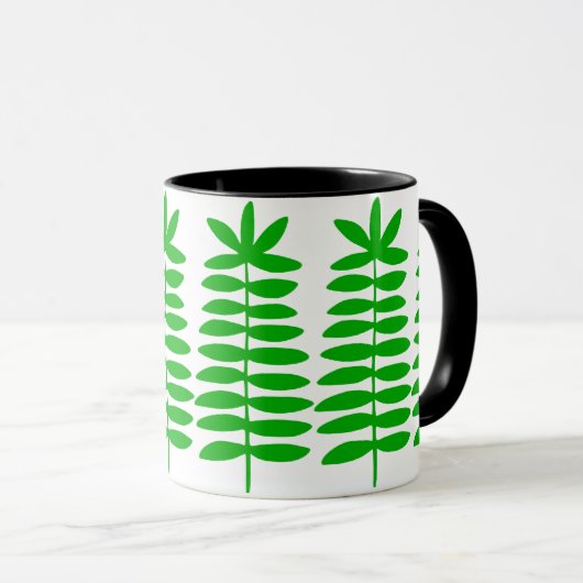 Mug Fermes décoratives - Vert (Devant droit)