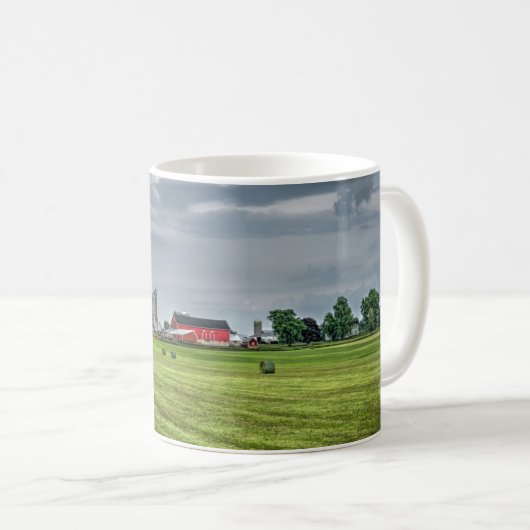 Mug Fermes | Red Barn & Silo au printemps (Devant droit)