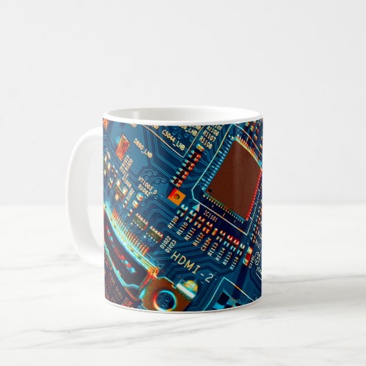Mug Fermeture de la carte de circuits électroniques. é (Devant gauche)