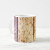 Mug Fermeture de l'ancienne texture de bois fond abstr (Devant gauche)
