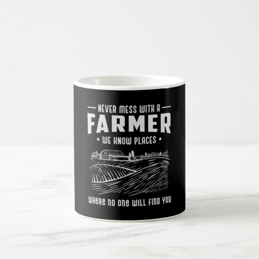 Mug Fermier Agricole Agriculture Drôle Tracteur Don (Centre)
