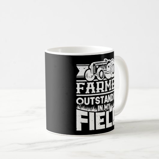 Mug Fermier Excepté Dans Mon Tracteur De Terrain (Devant droit)