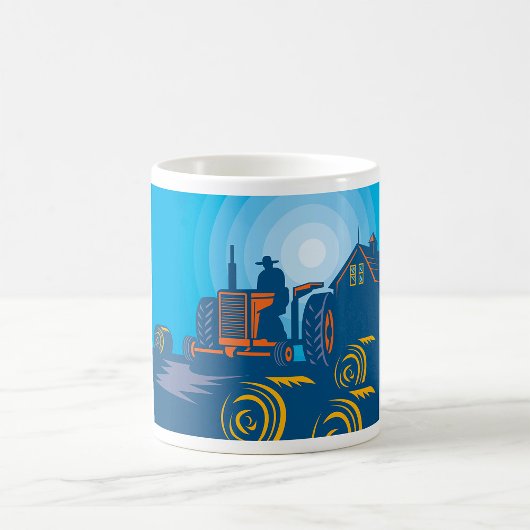 Mug Fermier Sur Un Tracteur