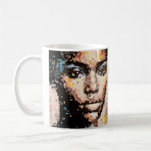 Mug Férocité Portrait Pixel Art Vibrant