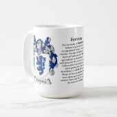 Mug Ferrare, l'origine, la signification et la crête (Devant gauche)